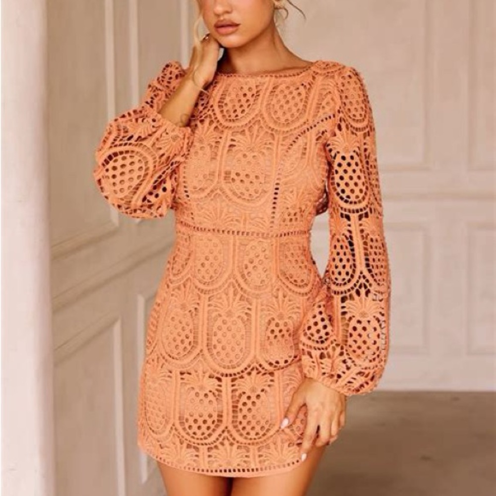 Sage + Paige Take Me To The Tropics Pineapple Rose Mini Dress Womens Medium NWOT - Picture 13 of 16